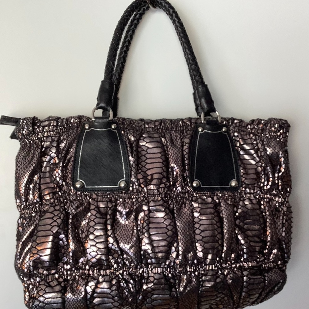 Luxurius Snake Print Leather Bag